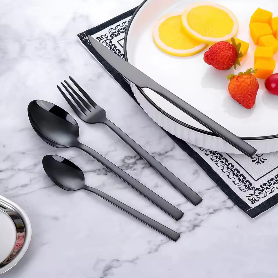 Besteckset Schwarz