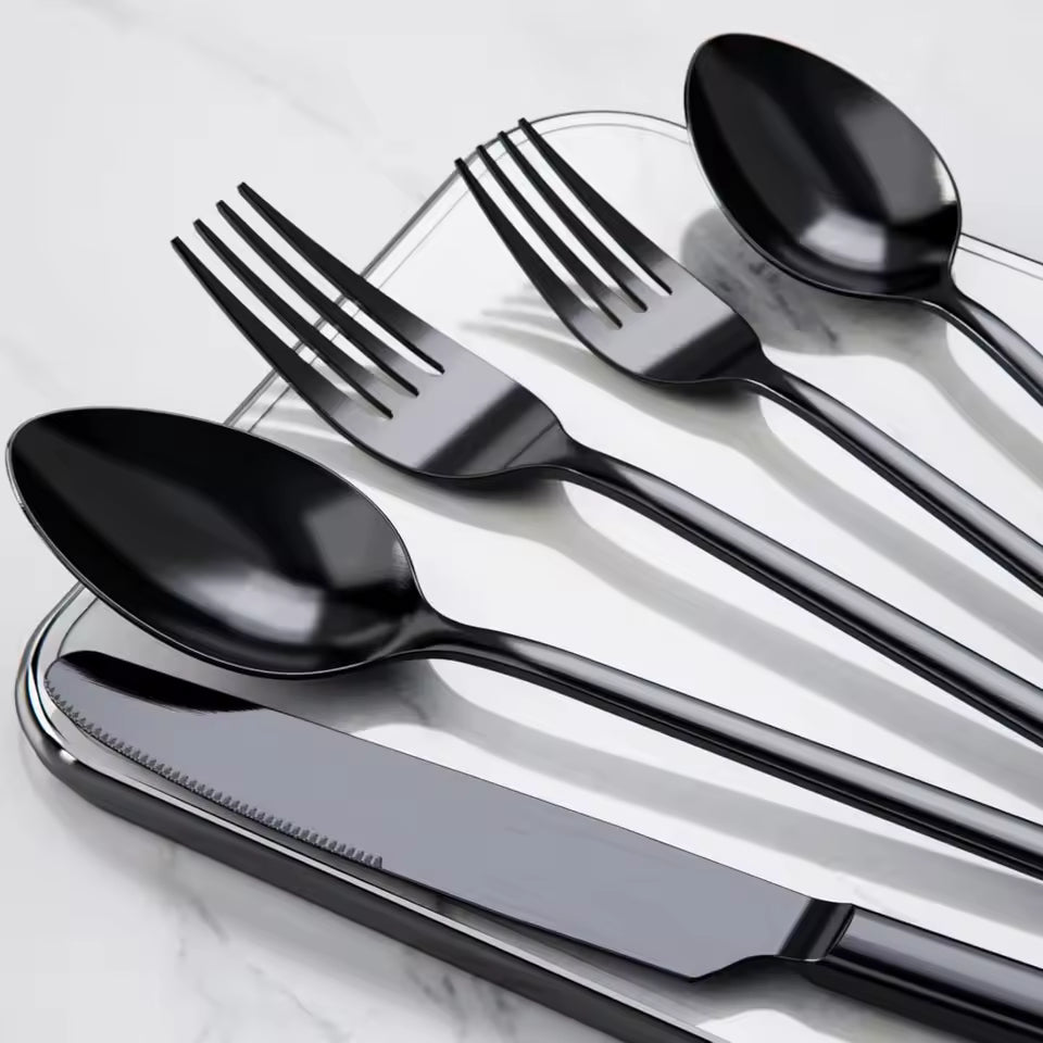 Besteckset Schwarz